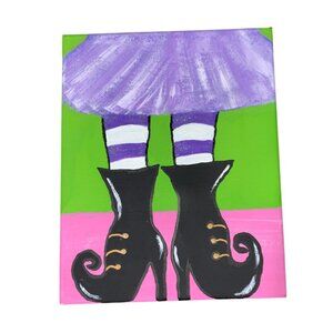 Wicked Witch Acrylic Painting 8 x 10 Stretched Canvas Wall Decoration Pop Art